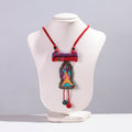  Hand Embroidered Fabart Necklace with Beadwork by Rangila Dhaga 