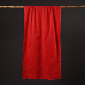 Red - hand embroidered lucknow chikankari cotton stole 02