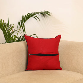 Red - hand kalamkari cushion cover 29 - handcrafted