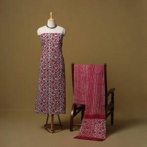 Hand kutch batik cotton 3pc unstitched dress material 22