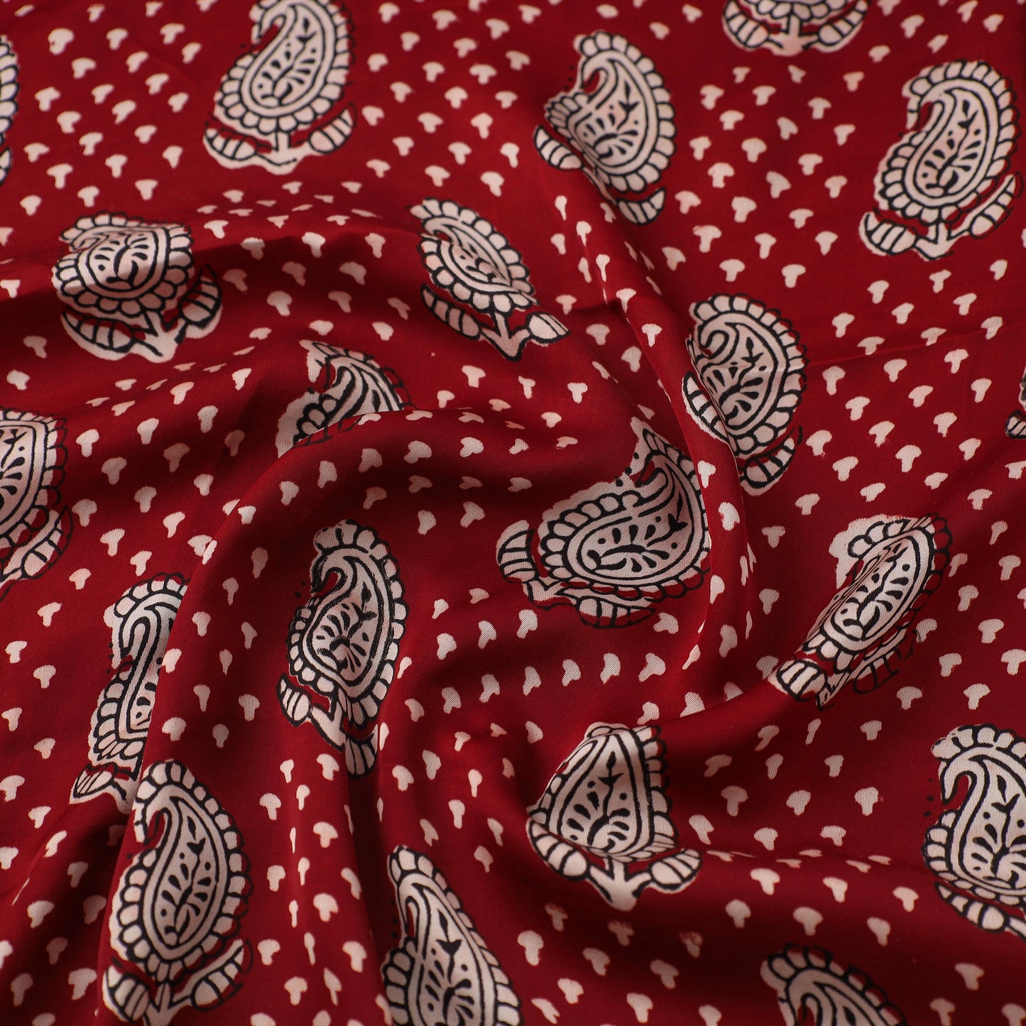  Modal Silk Bagh Print Fabric 