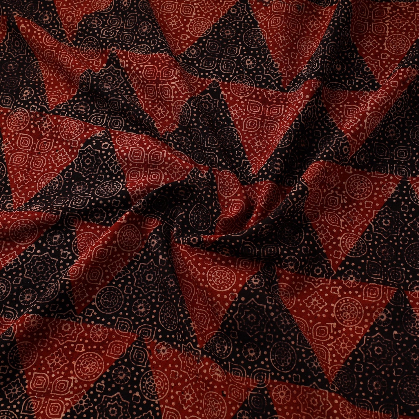 Hand natural dyed cotton fabric 47 - handcrafted