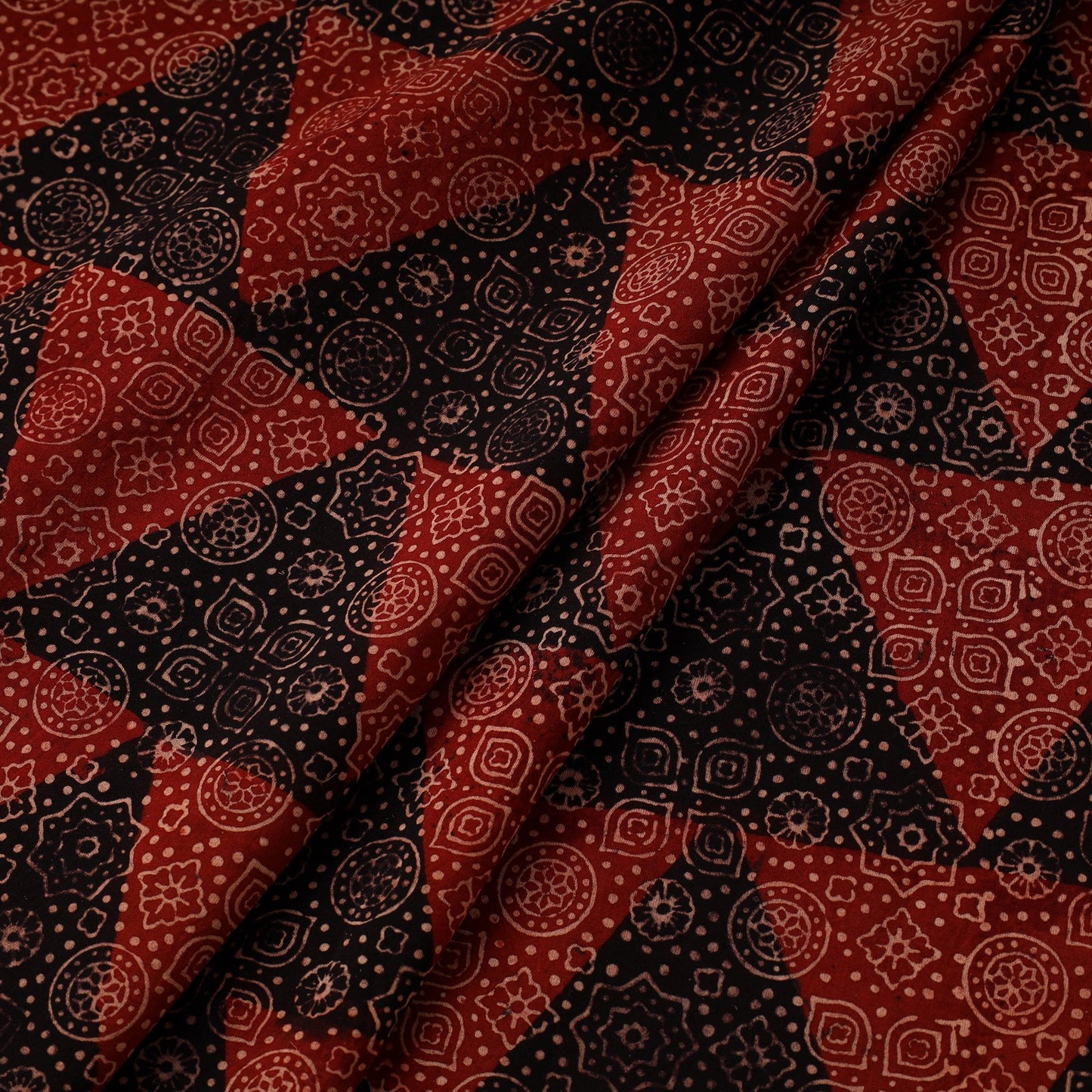 Hand natural dyed cotton fabric 47 - handcrafted