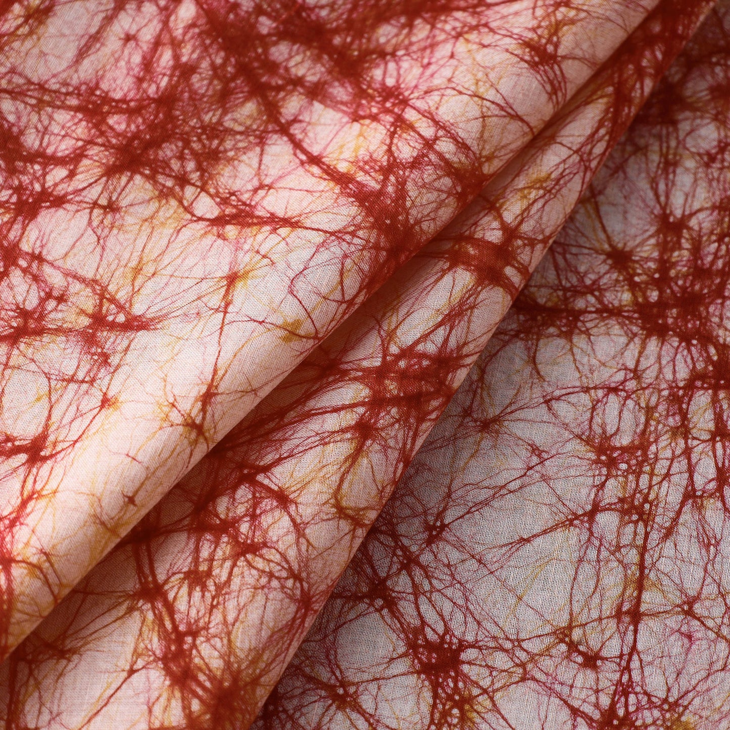 Red - Hand Printed Cotton Batik Fabric 07