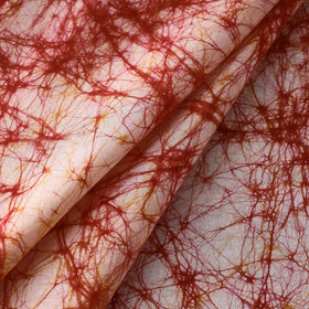 Red - Hand Printed Cotton Batik Fabric 07