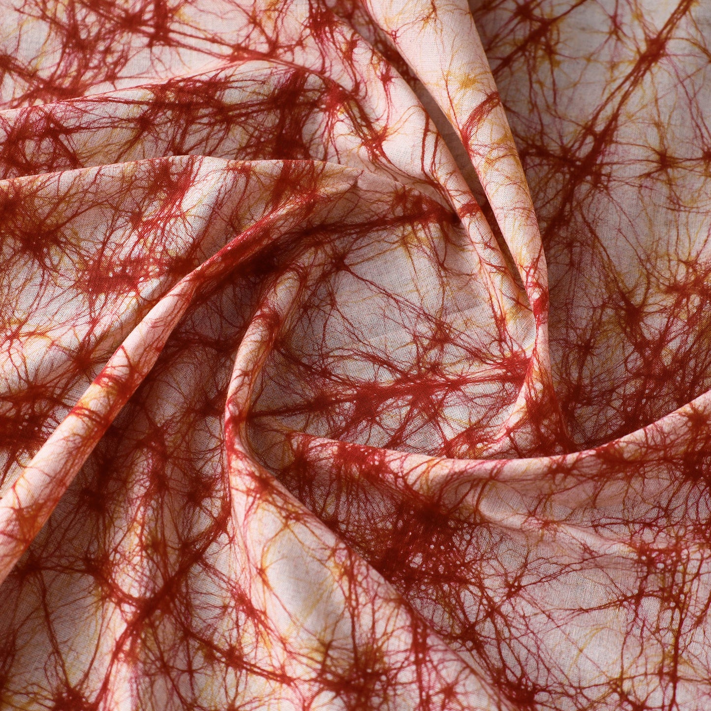 Red - Hand Printed Cotton Batik Fabric 07