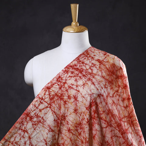 Red - Hand Printed Cotton Batik Fabric 07