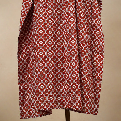 Buy Hand Block Printed Cotton Kaftan with Tie-Up Waist l iTokri.com