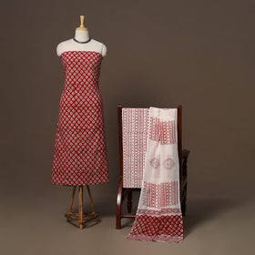 Hand sanganeri cotton 3pc unstitched dress material 06