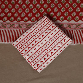 Hand sanganeri cotton 3pc unstitched dress material 06