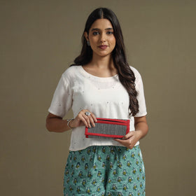 Red Handcrafted Audio Tape Clutch Wallet