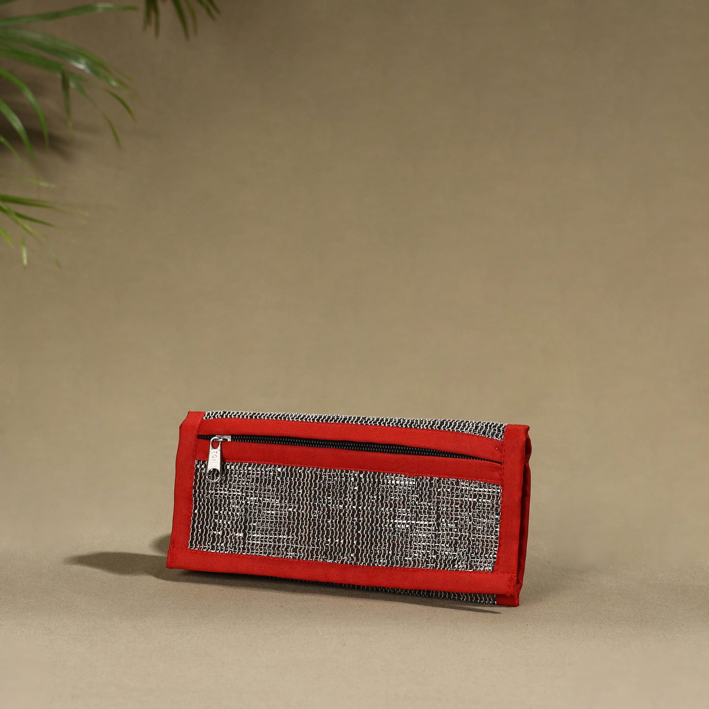Red Handcrafted Audio Tape Clutch Wallet