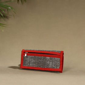 Red Handcrafted Audio Tape Clutch Wallet