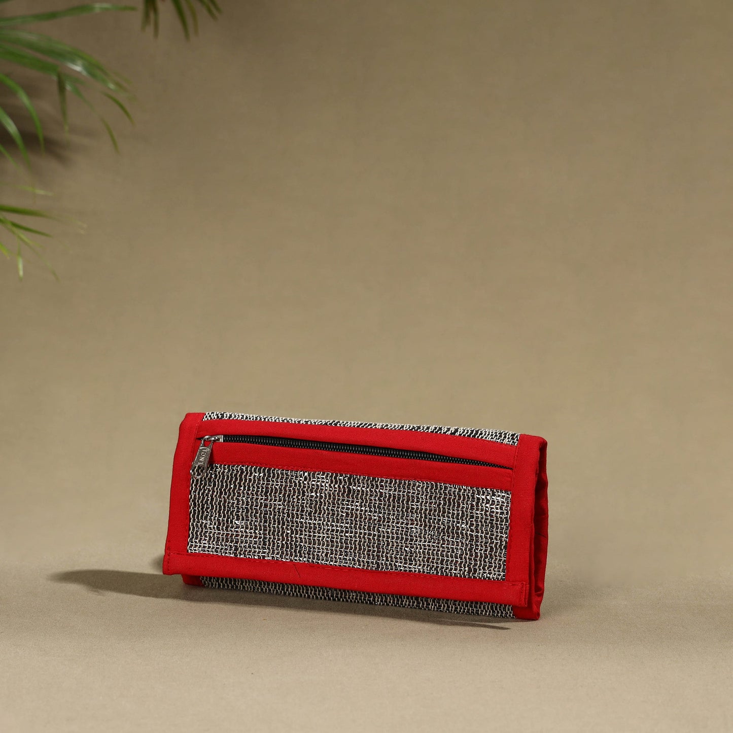Red Handcrafted Audio Tape Clutch Wallet