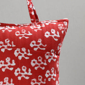 Red Handcrafted Batik Printed Cotton Hand Bag 01