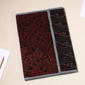 Red Handcrafted Bengal Kantha Work File Folder