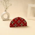 Red Handcrafted Bengal Kantha Work Jewelry Box