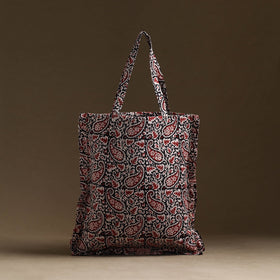 Red - handcrafted cotton frill jhola bag 09