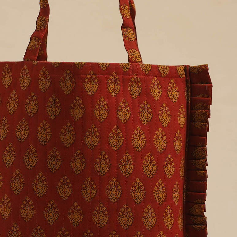 Handcrafted Cotton Frill Jhola Bag 