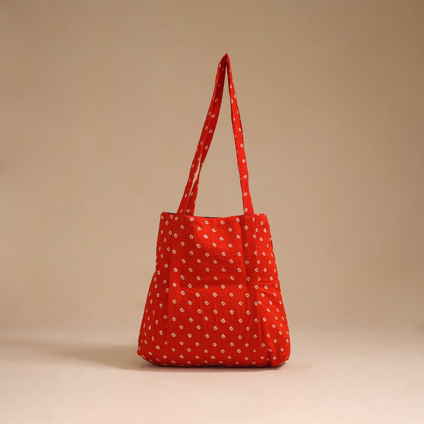 Red - handcrafted cotton jhola bag 03
