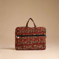 Red - handcrafted cotton quilted laptop bag 56