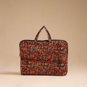 Red - handcrafted cotton quilted laptop bag 56