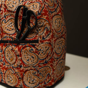 Red Handcrafted Cotton Sewing Machine Cover 