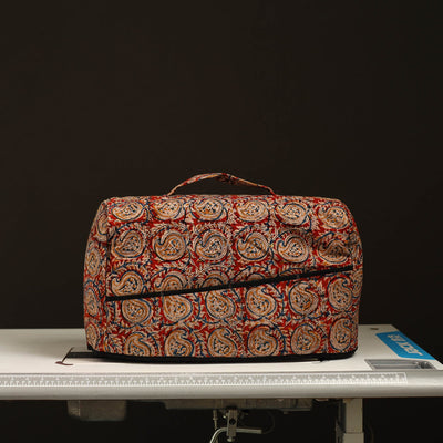 Red Handcrafted Cotton Sewing Machine Cover 