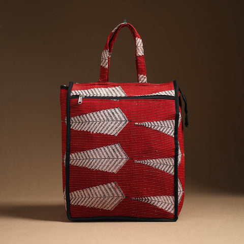 Red Eco Friendly Handcrafted Cotton Shopping Bag