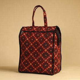 Red Handcrafted Cotton Shopping Bag 13