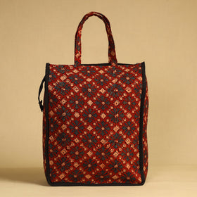 Red Handcrafted Cotton Shopping Bag 13