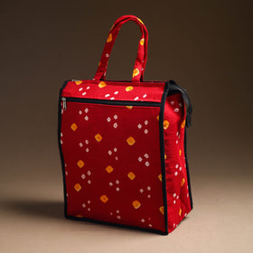 Red Handcrafted Cotton Shopping Bag 15
