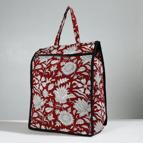 Red Handcrafted Cotton Shopping Bag 16