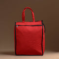 Red Handcrafted Cotton Shopping Bag 18