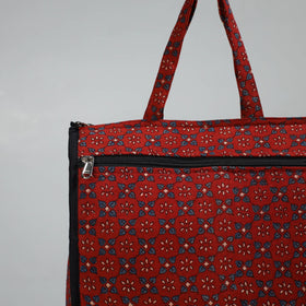 Red Handcrafted Cotton Shopping Bag 18