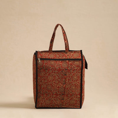  Red Handcrafted Cotton Shopping Hand Bag 