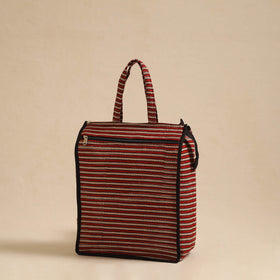  Red Handcrafted Cotton Shopping Hand Bag 