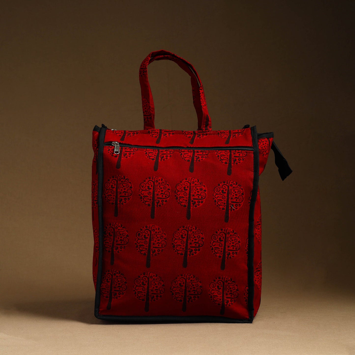 Red Handcrafted Shopping Hand Bags