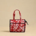 Red Handcrafted Cotton Small Hand Bag