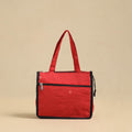 Red Handcrafted Cotton Small Hand Bag