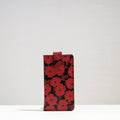 Red Handcrafted Embossed Leather Spectacle Case
