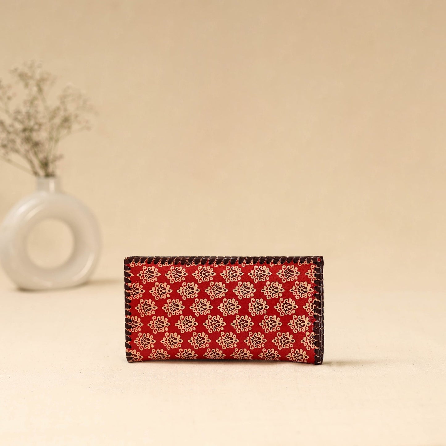 Handcrafted embossed leather wallet 50