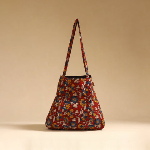 Red - handcrafted fabric jhola bag 61