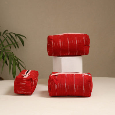 Handcrafted fabric toiletry bags (set of 3) 01