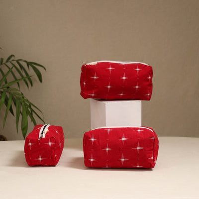 Handcrafted fabric toiletry bags (set of 3) 03