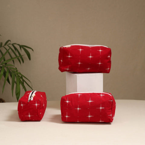 Handcrafted fabric toiletry bags (set of 3) 03