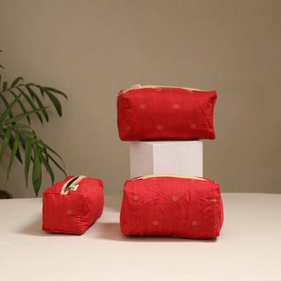 Handcrafted fabric toiletry bags (set of 3) 09
