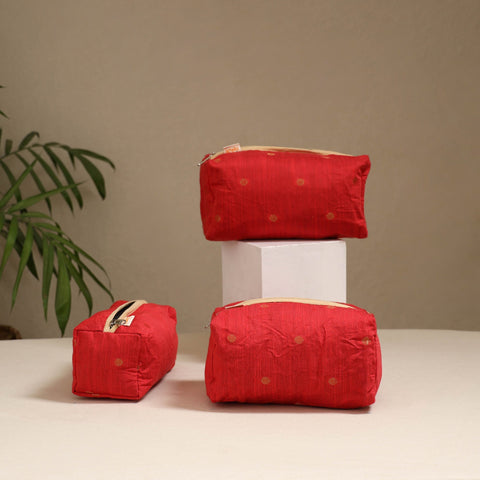 Handcrafted fabric toiletry bags (set of 3) 09