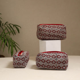 Handcrafted fabric toiletry bags (set of 3) 27