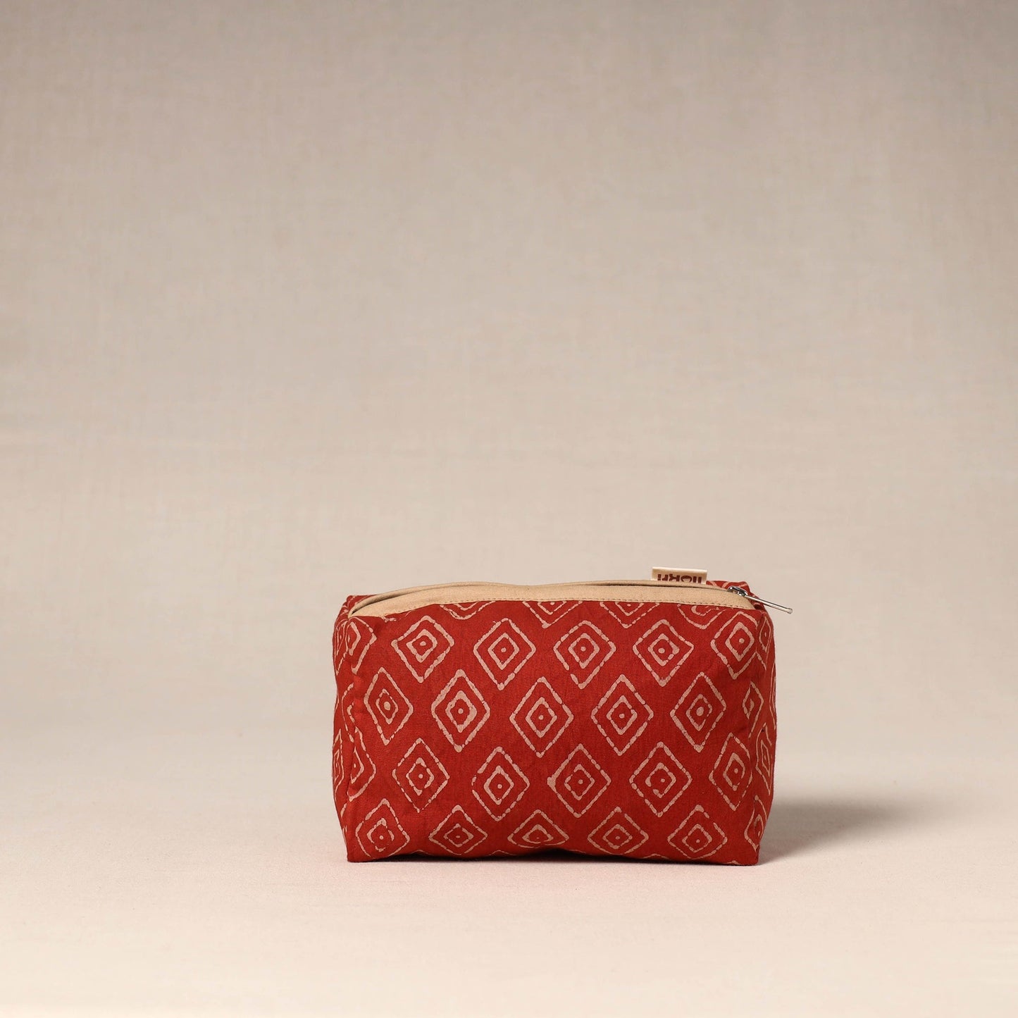 Brown - handcrafted fabric toiletry pouch 34